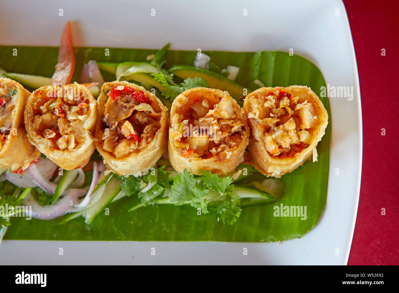 Frutti di mare in un ristorante di Maldive Foto Stock