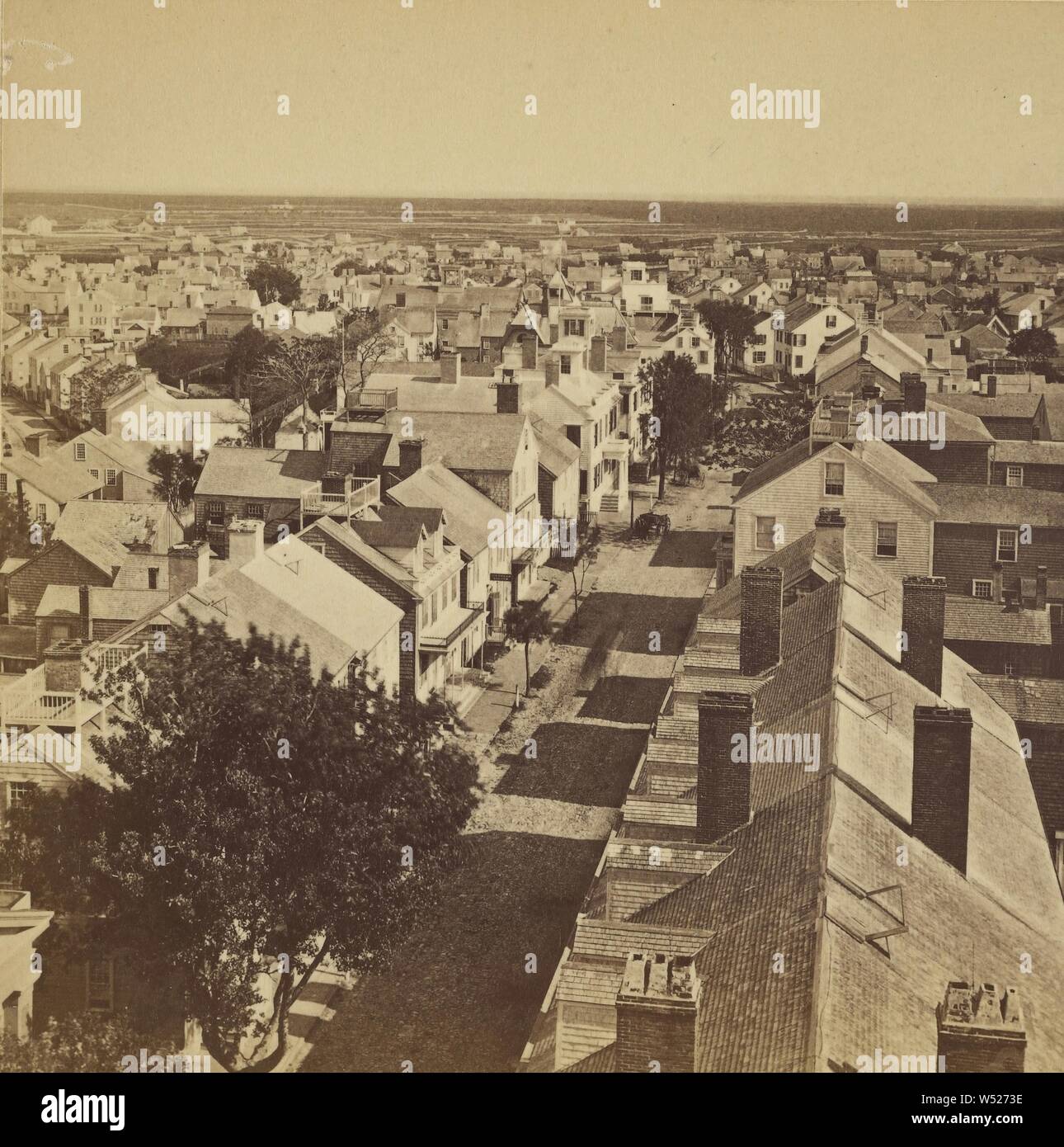 Nantucket, Massachusetts, Agosto 13, 1874, Giosia Freeman (American, attivo 1860 - 1870S), 13 agosto 1874, albume silver stampa Foto Stock
