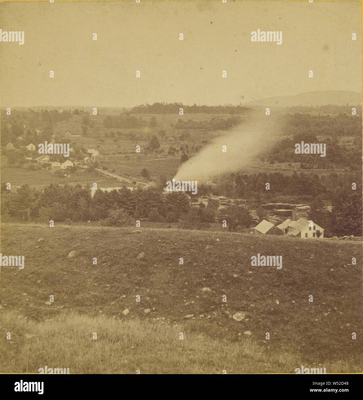 Vista da est Davis Hill, Massachusetts, George T. Putnam (American, attivo 1870s, 1870s, albume silver stampa Foto Stock