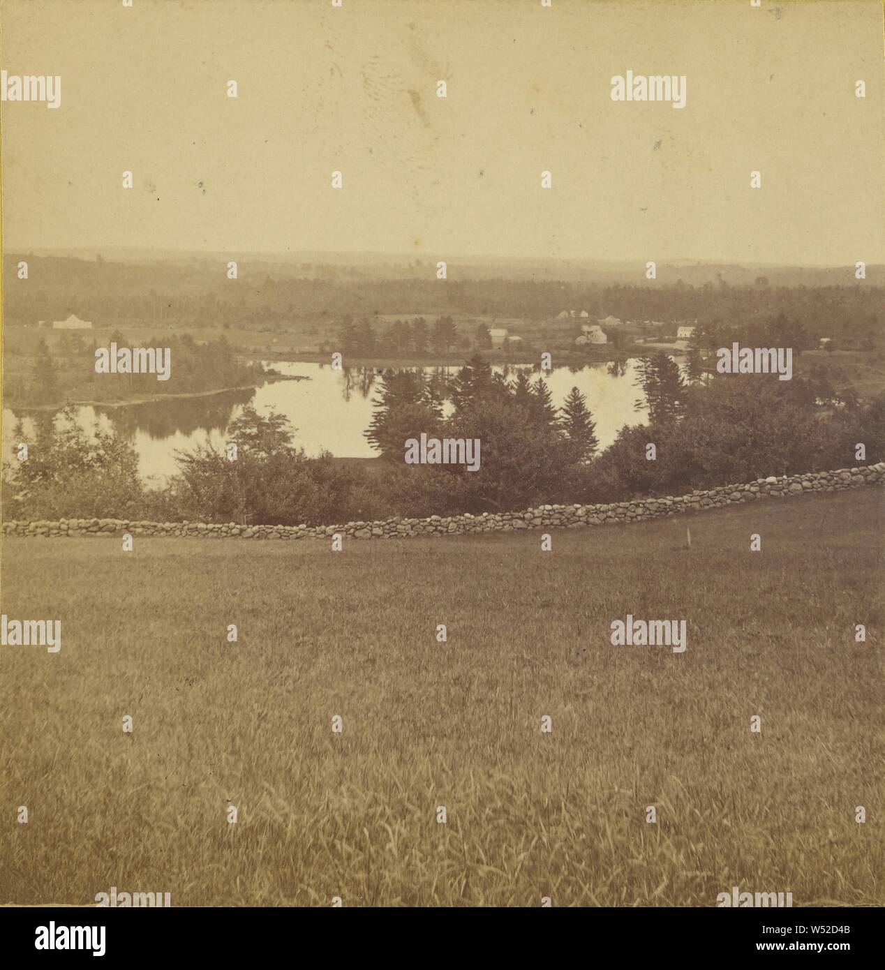Vista sud-est da Davis Hill, Massachusetts, George T. Putnam (American, attivo 1870s, 1870s, albume silver stampa Foto Stock