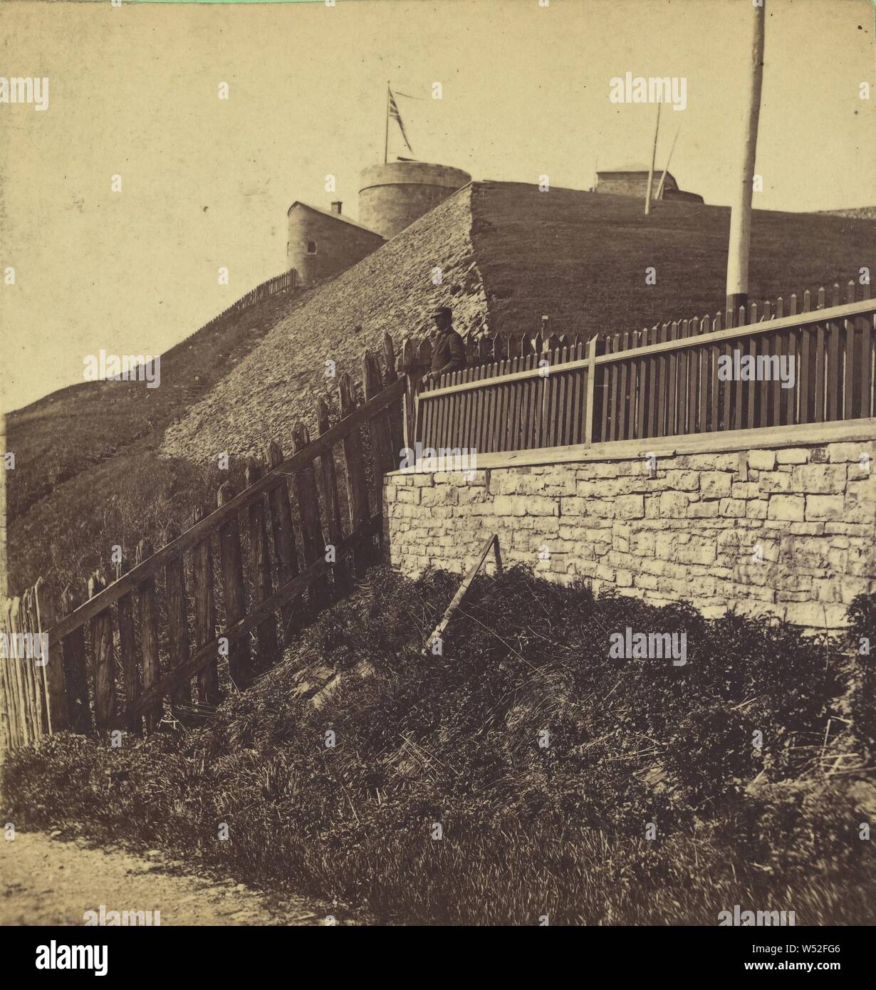 La cittadella., L.P. La Vallée (canadese, 1837 - 1905, attivo Quebéc, Canada), 1865-1875, albume silver stampa Foto Stock