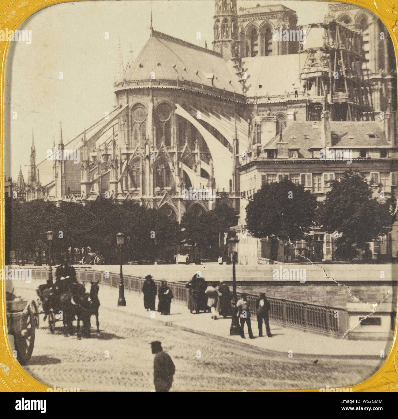 La cattedrale di Notre Dame, Sconosciuto maker, Francese, circa 1860, colorate a mano albume silver stampa Foto Stock