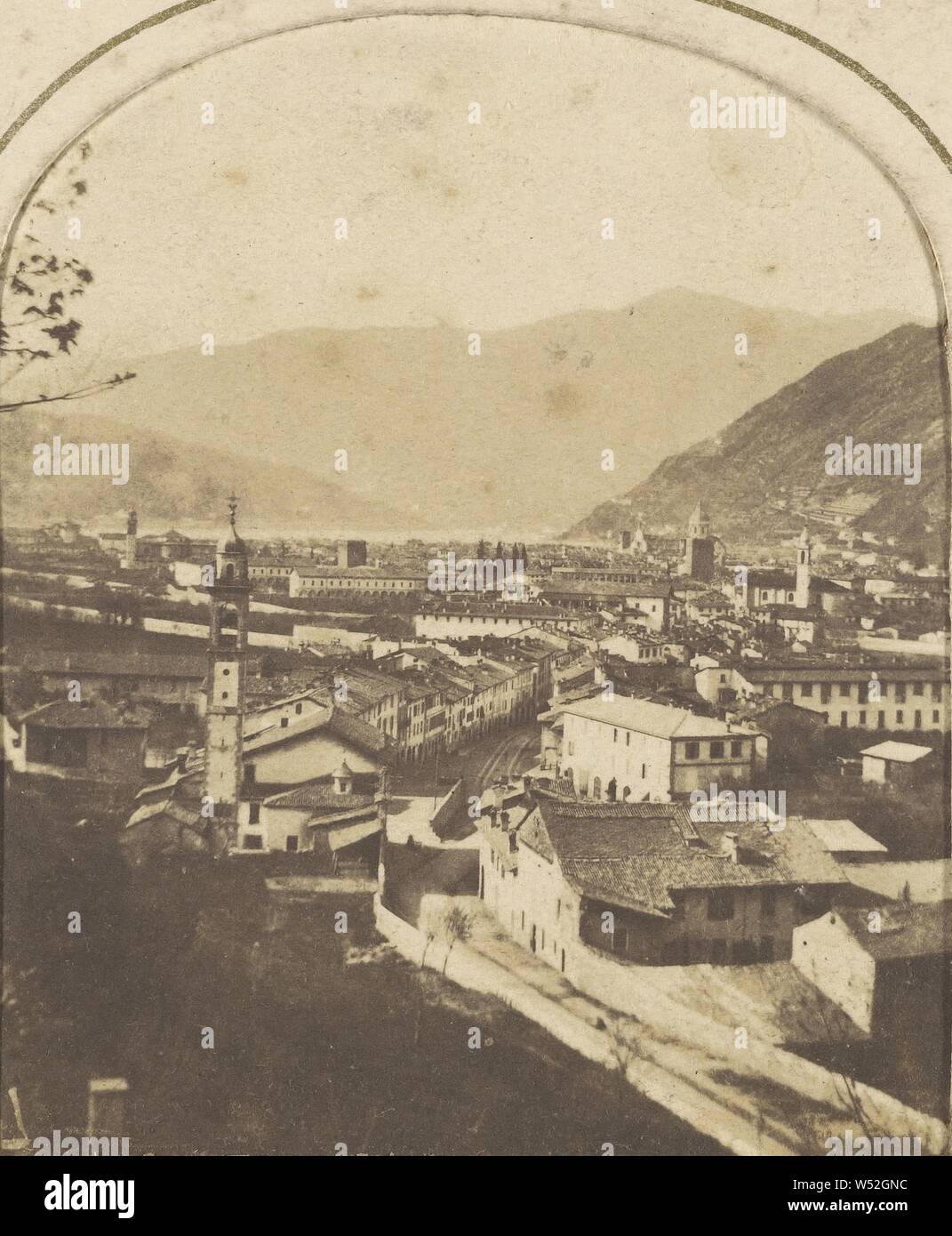 Como, Sconosciuto maker, italiano, circa 1860, colorate a mano albume silver stampa Foto Stock