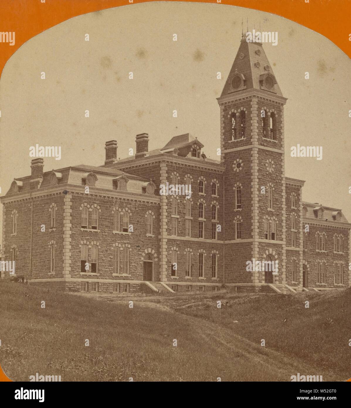 Cornell University di Ithaca, N.Y. - (McGraw edificio.), L. E. Walker (American, 1826 - 1916, attivo Varsavia, New York), circa 1870, albume silver stampa Foto Stock