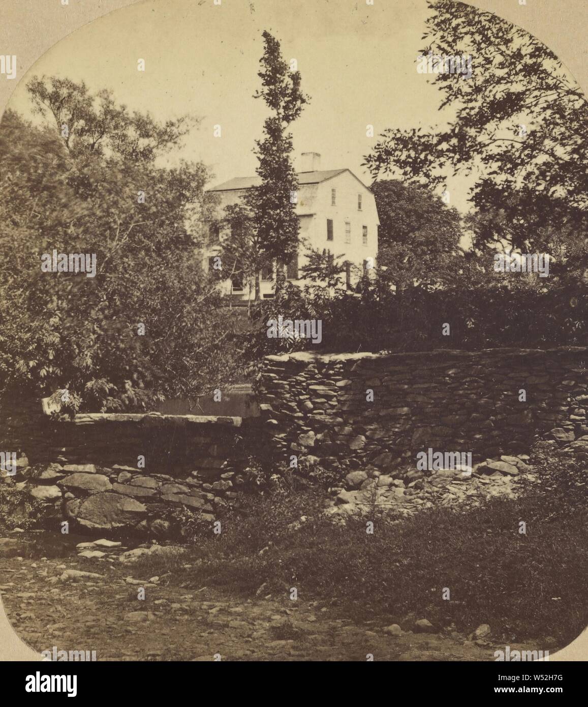 Prescott presso la sede centrale, Portsmouth, R.I., catturata da Barton., J.A. Williams (American, attivo 1850s - 1880), circa 1875, albume silver stampa Foto Stock