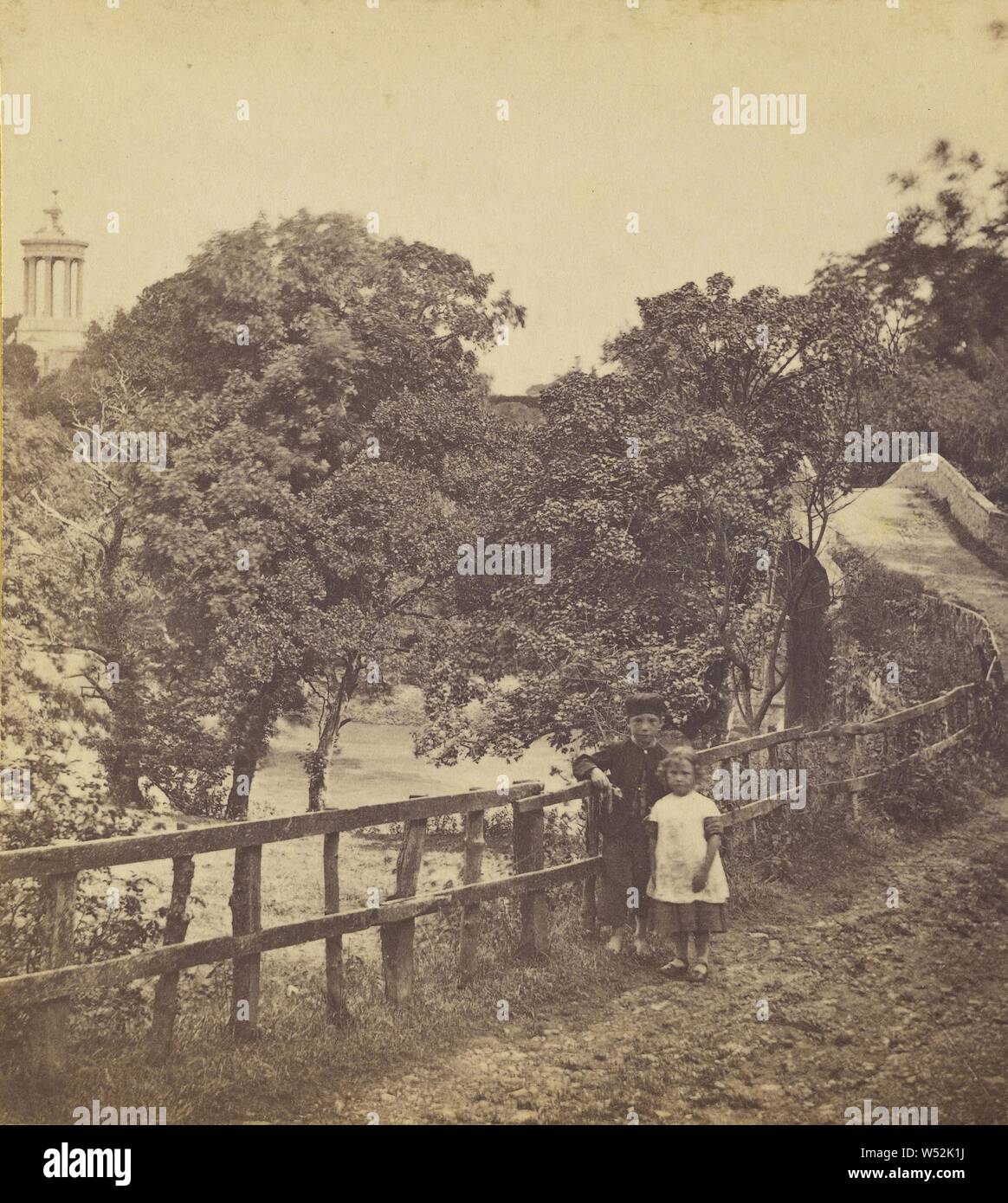 L'Auld Brig O'Doon. Oltre che Tam o'shanter sono fuggiti quando perseguiti dalle streghe da Alloway Kirk., Sconosciuto maker, britannico, circa 1860, albume silver stampa Foto Stock