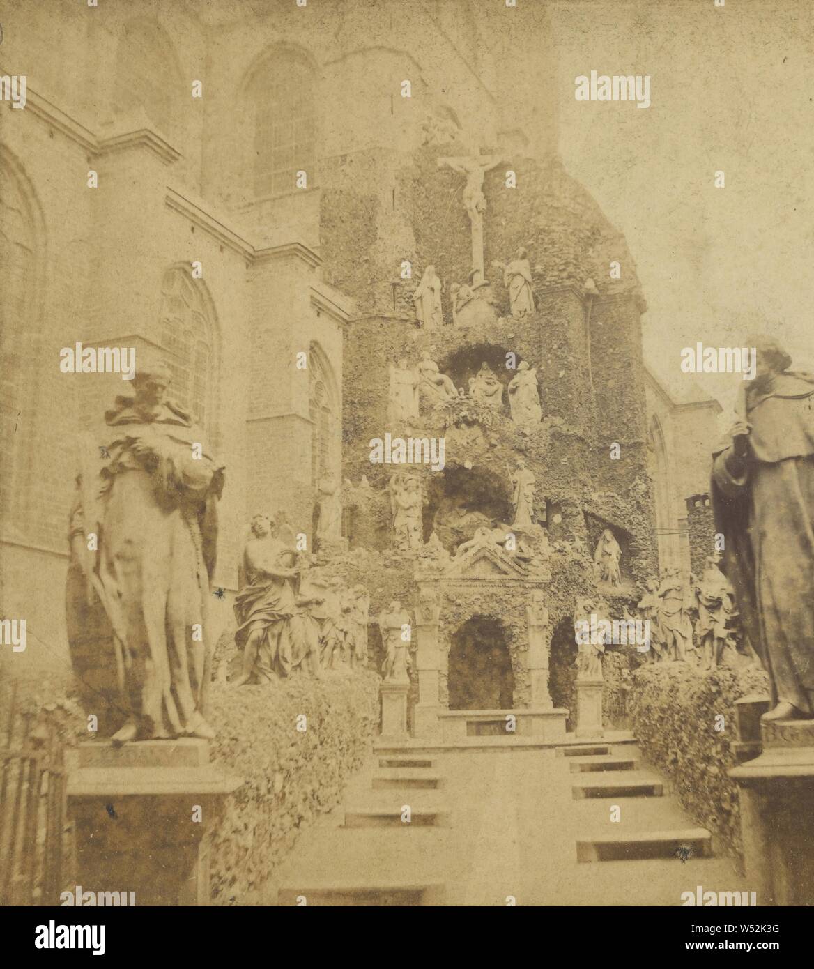 Anvers (Belgique) Calvaire de l'Eglise St Paul., Sconosciuto maker, Francese, circa 1865, albume silver stampa Foto Stock