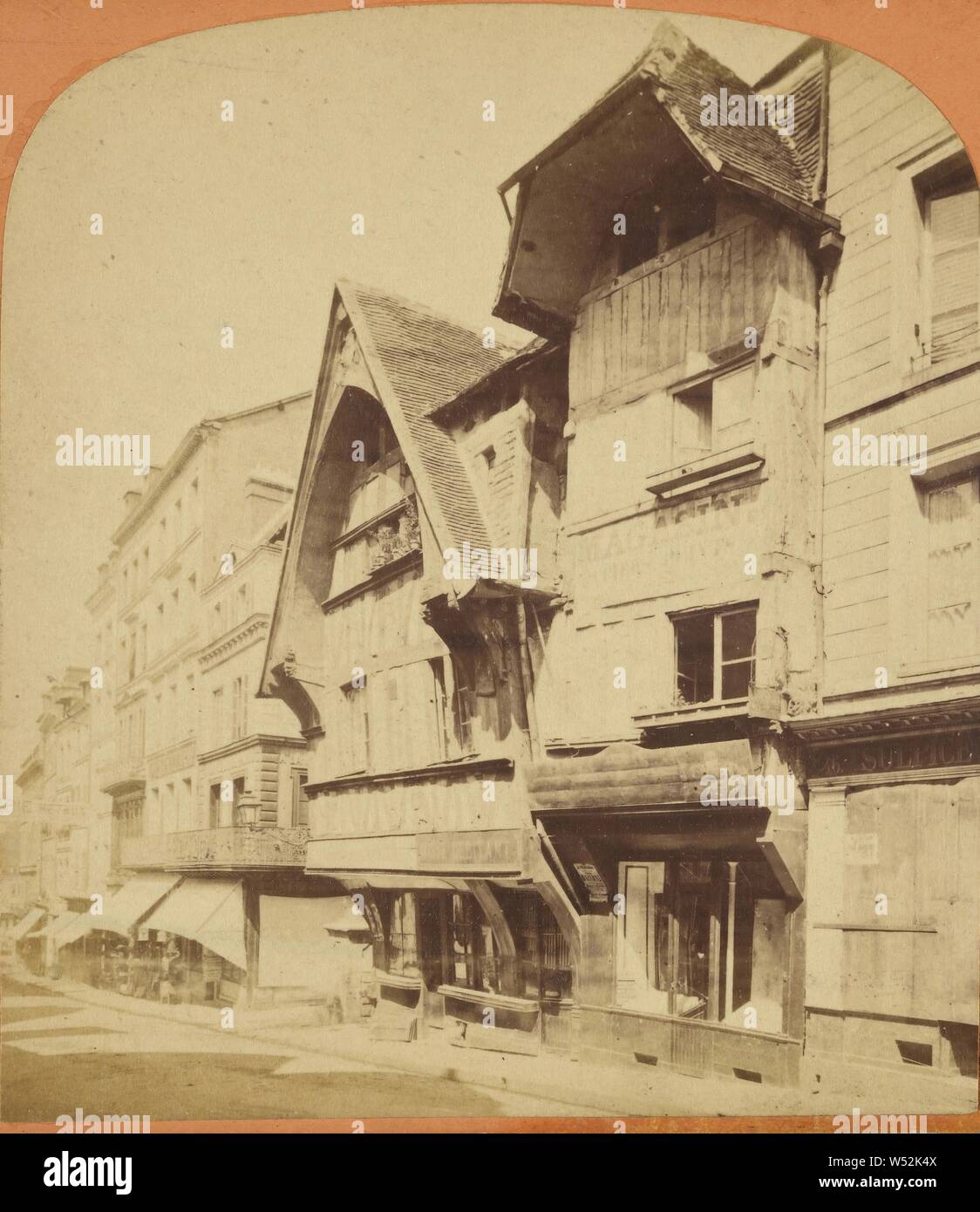 Normandie. Lisieux. Vielles Maisons de la Grande Rue., Étienne Neurdein (francese, 1832 - 1918), circa 1865, albume silver stampa Foto Stock