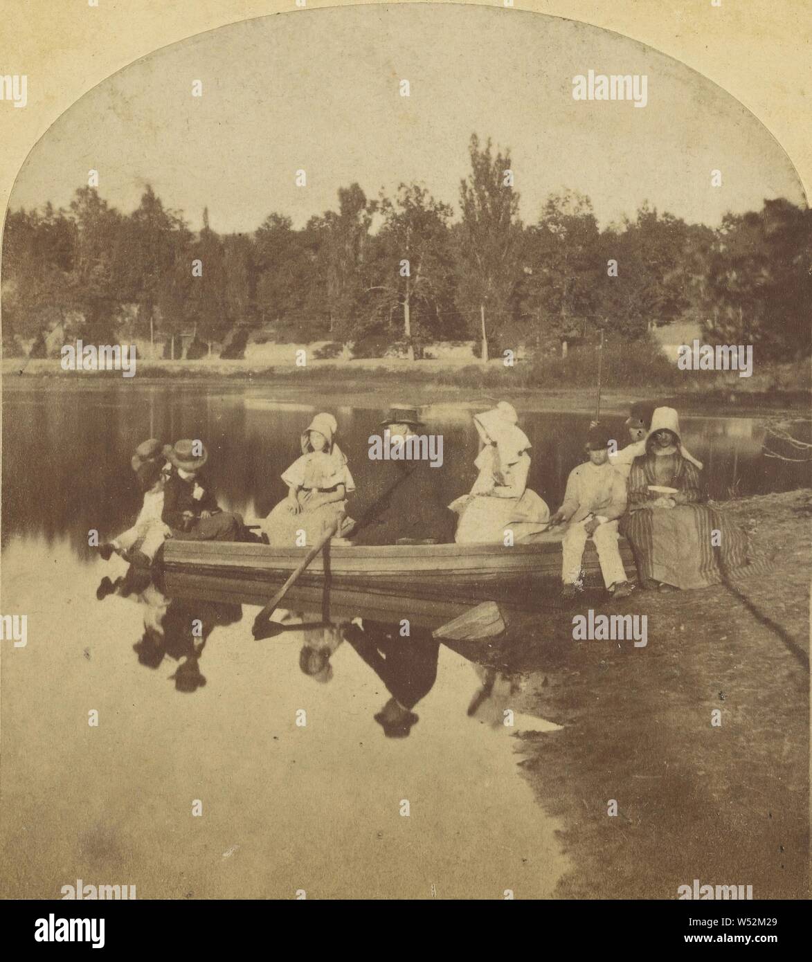 Una serata tranquilla. Di Sleepy Hollow. Scena di Washington Irving's decapitati Man., sconosciuto, circa 1860, albume silver stampa Foto Stock