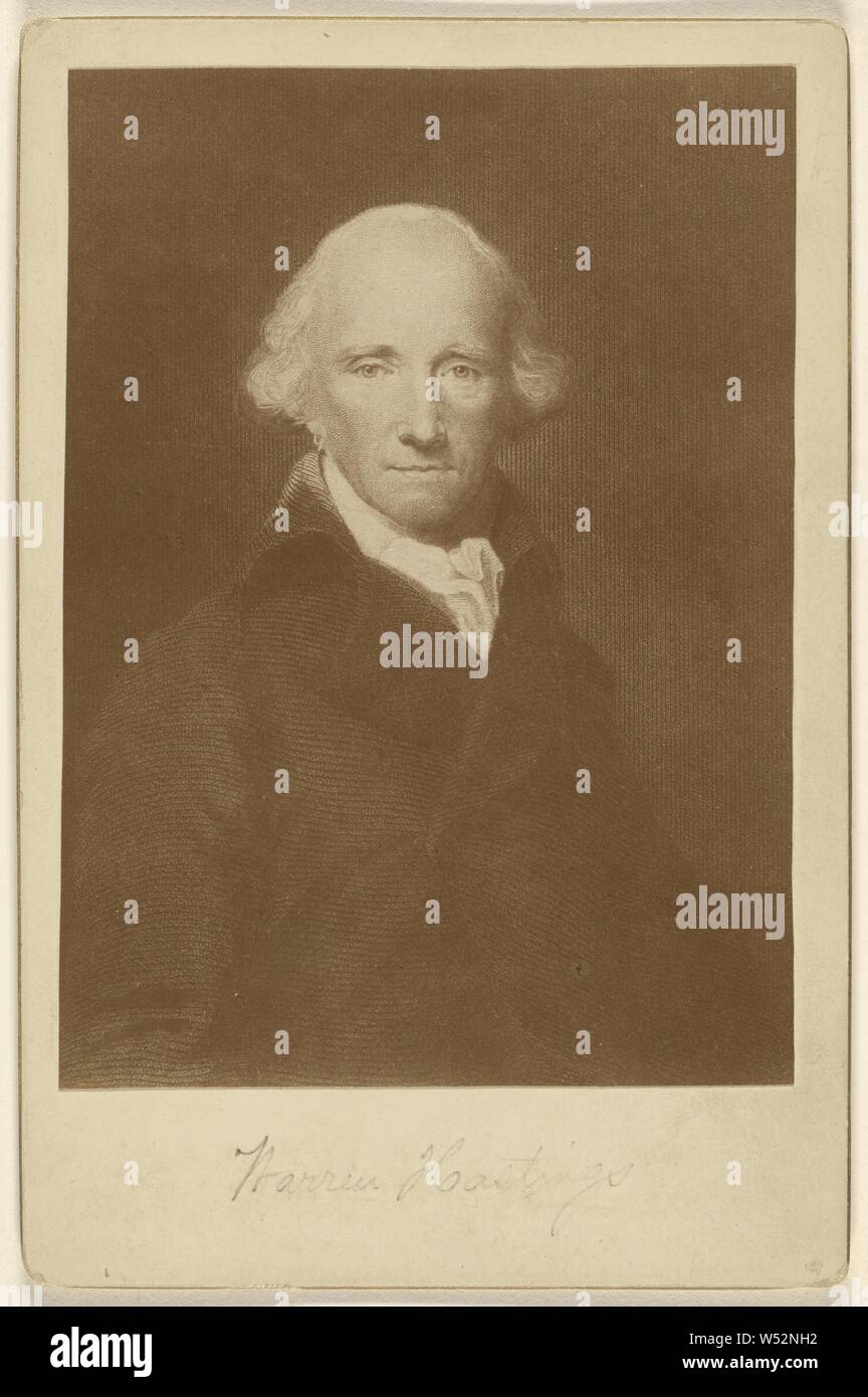 Warren Hastings (da una incisione), Sconosciuto maker, britannico, circa 1870, albume silver stampa Foto Stock