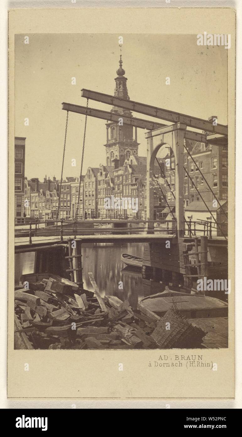 Amsterdam. Quai Raamgracht., Adolphe Braun (francese, 1812 - 1877), circa 1878, albume silver stampa Foto Stock
