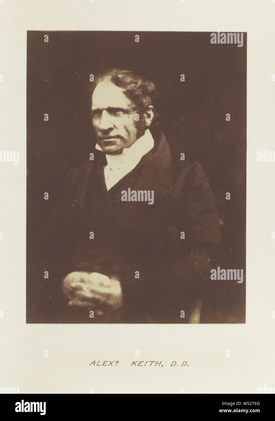 Alexander Keith, D.D., Hill & Adamson (scozzese, attivo 1843 - 1848), Scozia, 1843 - 1848, salate della carta da stampa di un negativo Calotype, 15,6 x 11,6 cm (6 1/8 x 4 9/16 in Foto Stock