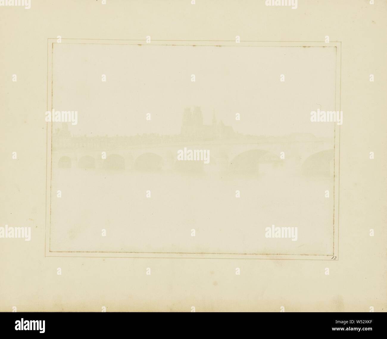 Il ponte di Orleans, William Henry Fox Talbot (inglese, 1800 - 1877), Lettura, Inghilterra, 14 giugno 1843, salata stampa di carta a partire da un negativo di carta, 15 × 20,4 cm (5 7/8 x 8 1/16 in Foto Stock