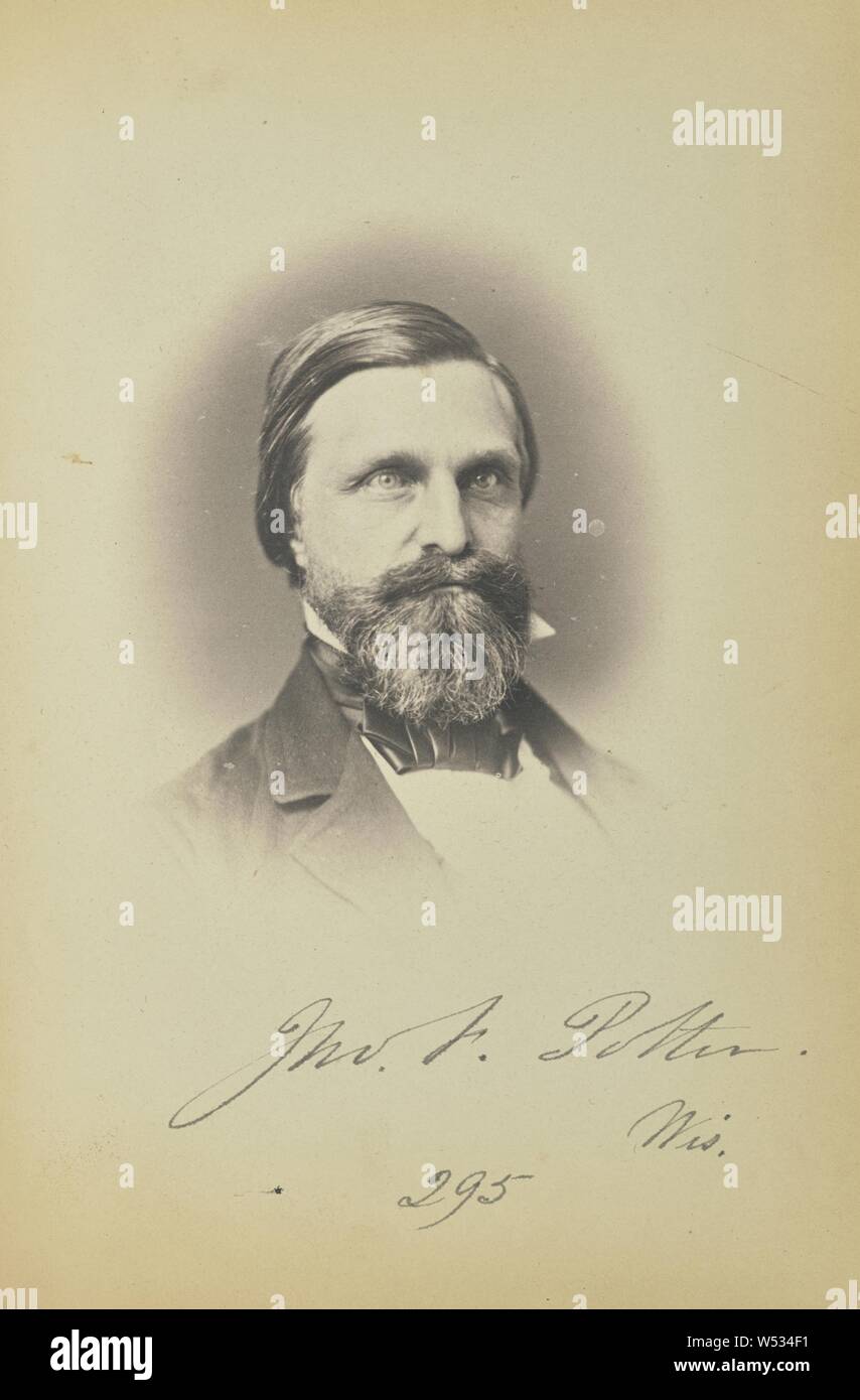 John F. Potter, James Earle McClees (American, 1821 - 1887), Julian Vannerson (American, 1827 - dopo il 1875), Washington, Distretto di Columbia, Stati Uniti, circa 1859, salata stampa carta, 9,3 × 7,3 cm (3 11/16 × 2 7/8 in Foto Stock