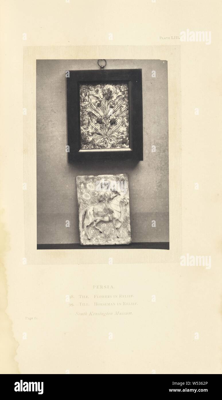 Due piastrelle, William crivelli superiori (British, attivo 1870s), Londra, Inghilterra, 1872, Woodburytype, 12,1 × 8,4 cm (4 3/4 × 3 5/16 in Foto Stock