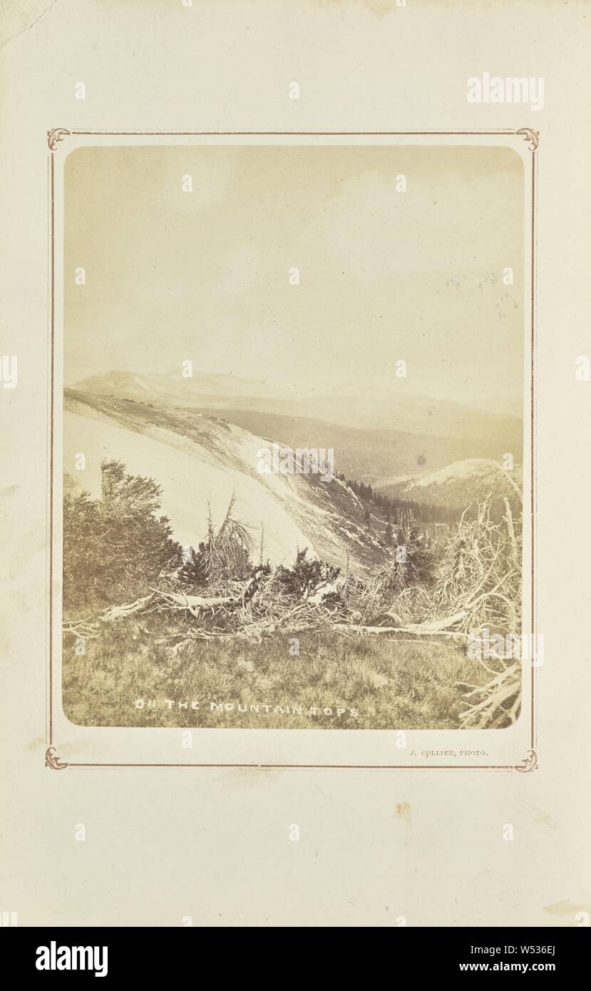 Sulla cima di una montagna, Giuseppe Collier (American, nata in Scozia, 1836 - 1910), Colorado, Stati Uniti, 1874, albume silver stampa, 11,4 × 9 cm (4 1/2 × 3 9/16 in Foto Stock