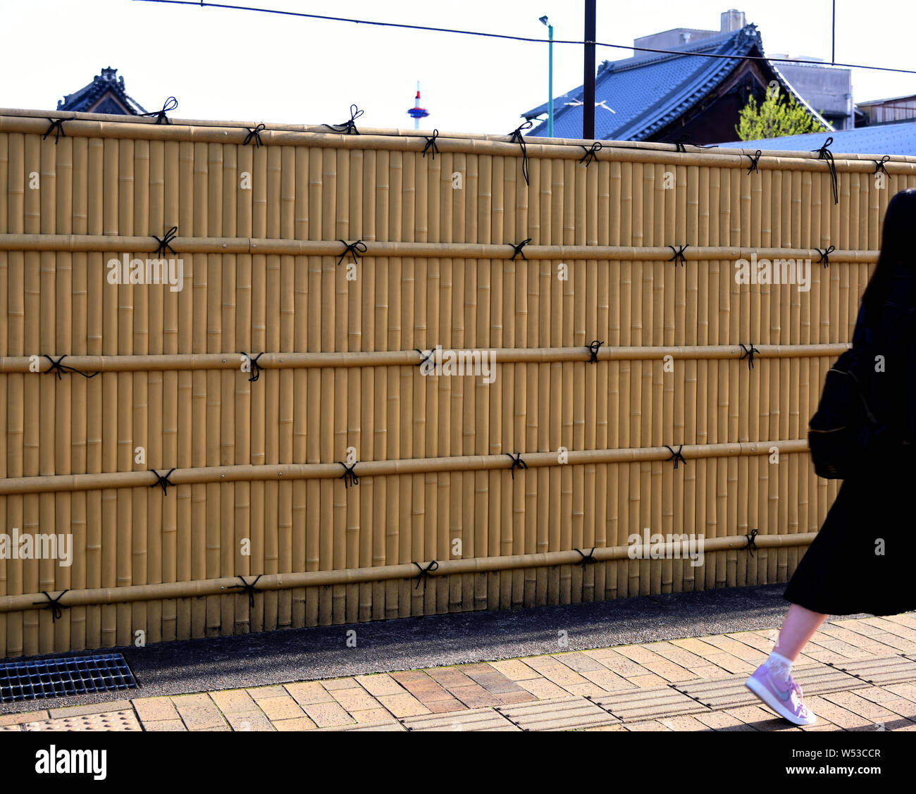 Il bambù scherma giapponese di Kyoto Foto Stock