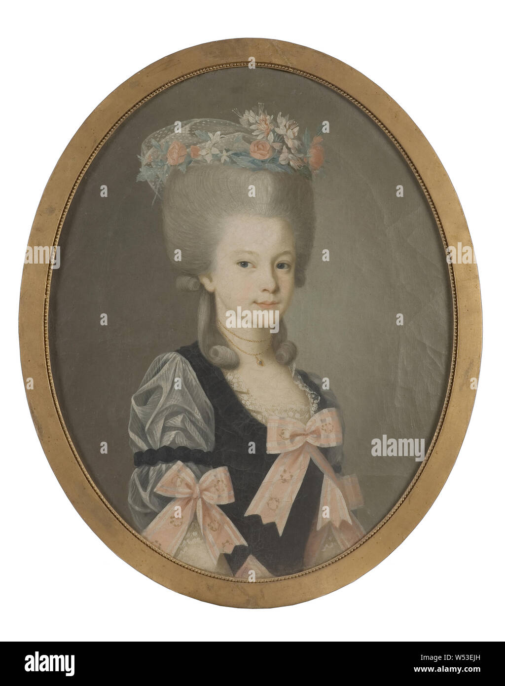 Nils Schillmark, Brita Charlotta Wattrang (1775-1850), olio su tela, Altezza: 69,5 cm (27.3), Larghezza: 56 cm (22) Foto Stock