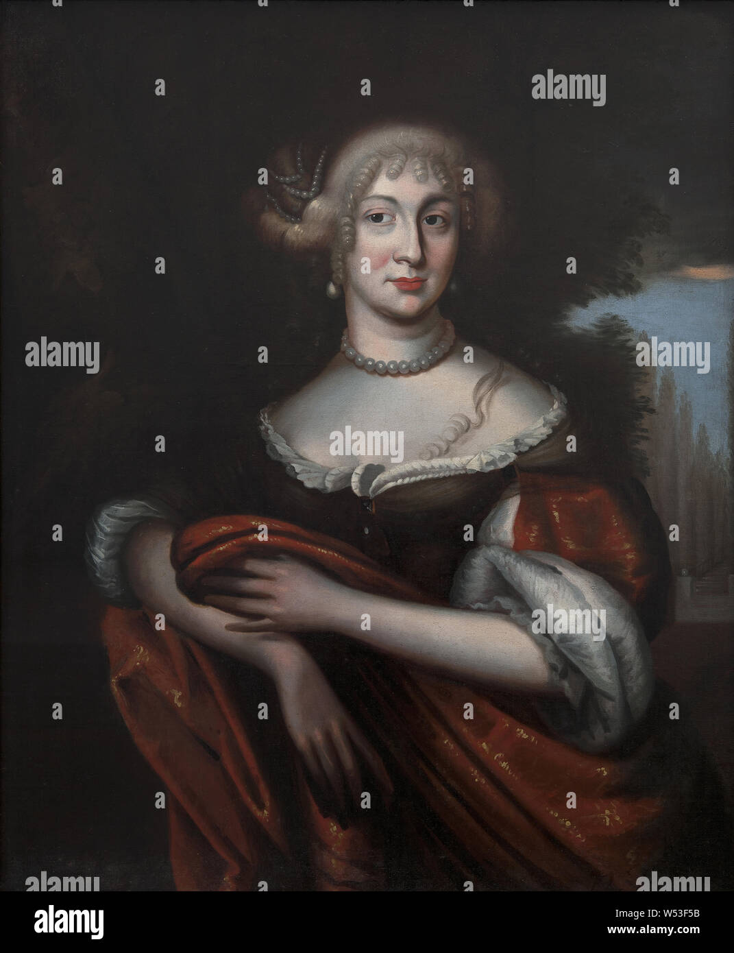 Sofia Amalia, Principessa di Nassau-Siegen, pittura, olio su tela, altezza di 90 cm (35,4 poll.), Larghezza 74 cm (29,1 pollici) Foto Stock