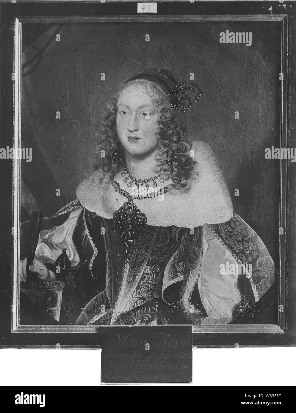 Maria Leopoldina, Maria Leopoldina?, (1632-1649), l'Arciduchessa d'Austria, Consorte del Sig., pittura, olio su tela, altezza 78 cm (30,7 pollici), Larghezza 55 cm (21,6 pollici) Foto Stock