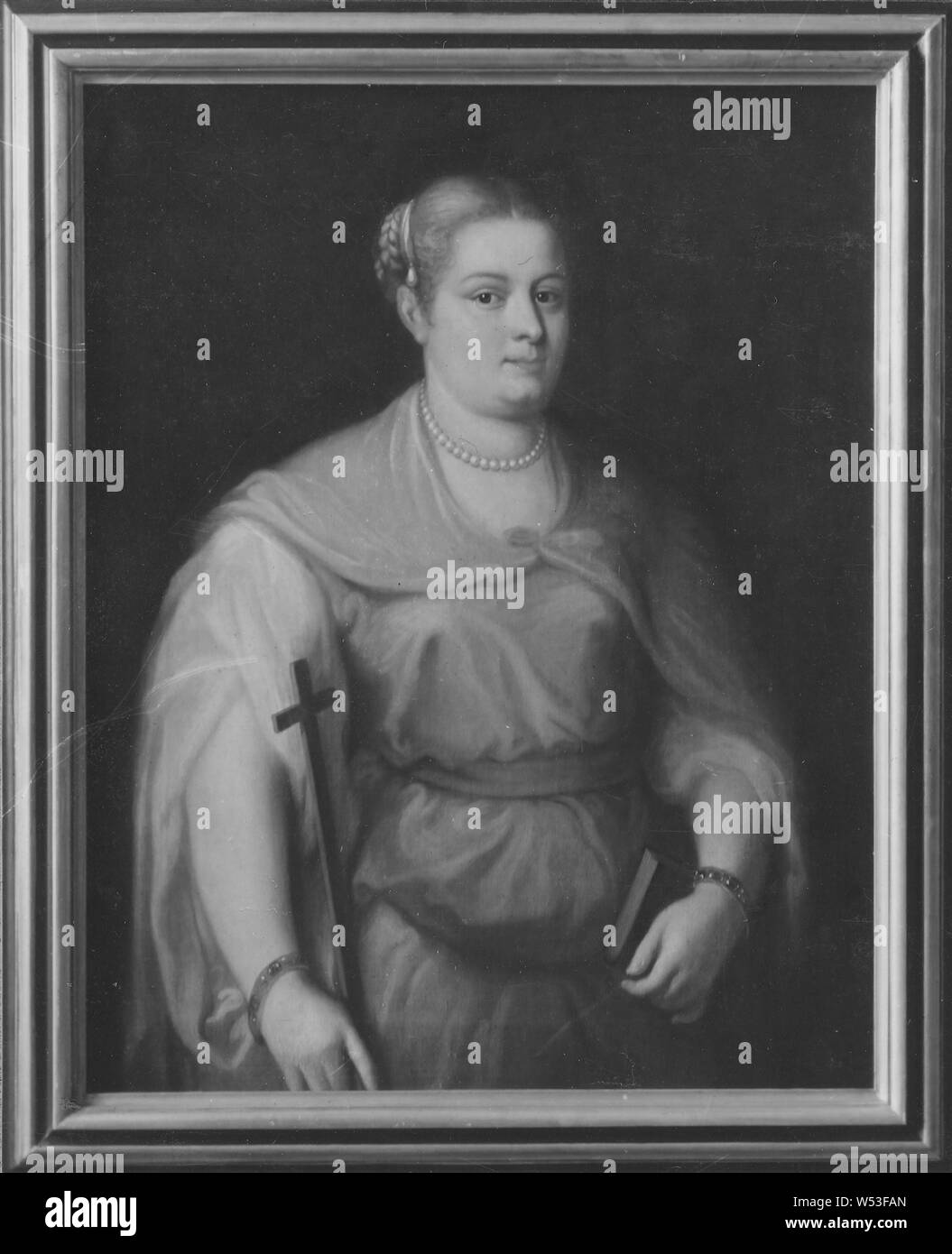 Georg Engelhard Schröder, Sconosciuto donna veneziana, pittura, olio su tela, altezza 99 cm (38,9 pollici), Larghezza 80 cm (31,4 pollici) Foto Stock