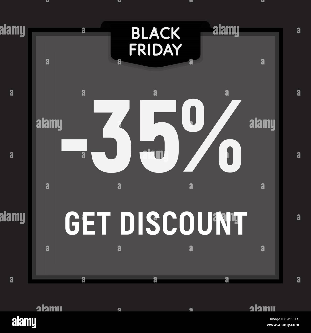 Venerdì nero vendita, offerta limitata, ottenere lo sconto web button. Poster del vettore. Illustrazione Vettoriale