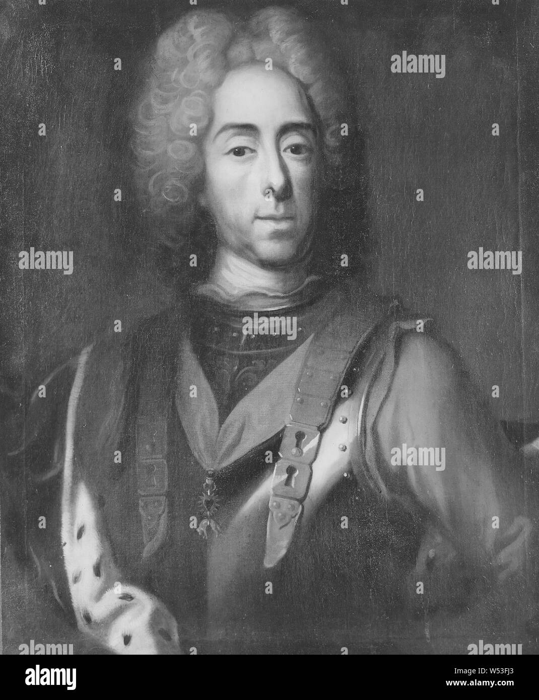 Il principe Frans Eugen, Frans Eugen, 1663-1736, principe di Savoy-Carignan, pittura, ritratto, il principe Eugenio di Savoia, olio su tela, altezza di 79 cm (31,1 pollici), Larghezza 64 cm (25,1 pollici) Foto Stock