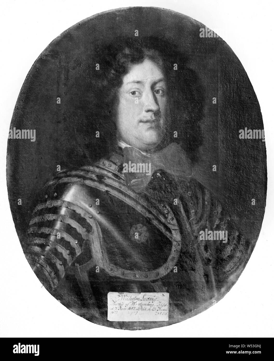 Vilhelm Ludvig, 1647-1677, duca di Würtemberg-Stuttgart, pittura, olio su tela, altezza 81 cm (31,8 pollici), Larghezza 66 cm (25,9 pollici) Foto Stock