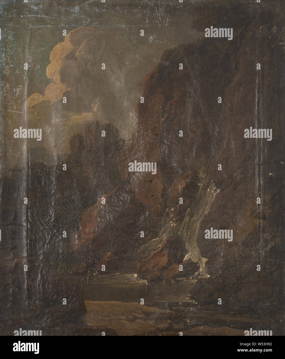 Paesaggio, olio su tela Olio su tela, Altezza: 43 cm (16,9), Larghezza: 43,5 cm (17,1) Foto Stock