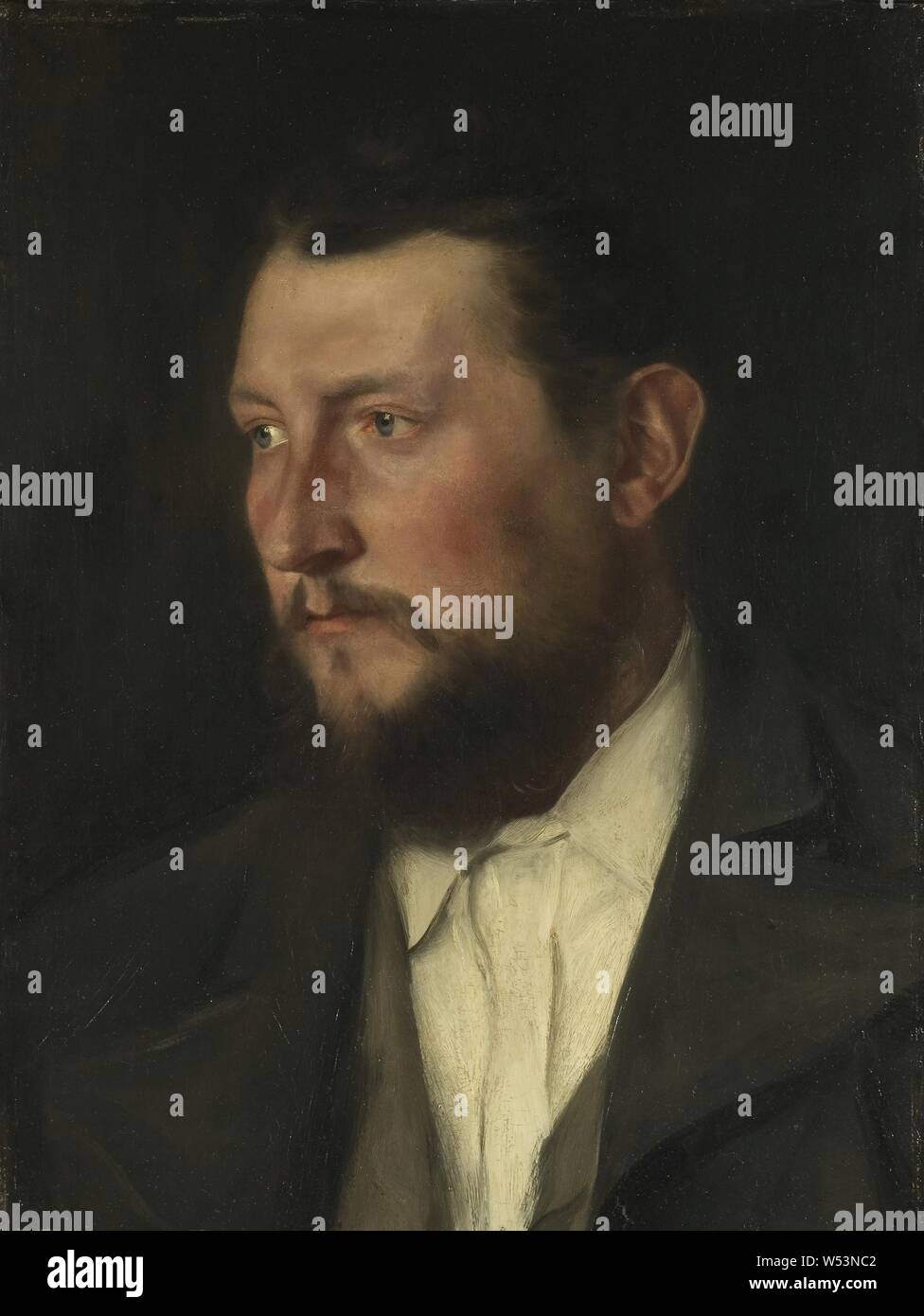 Wilhelm Leibl, J. Jais, la farmacia J Jais, CHIMICI J Jais, pittura, olio su tela, altezza 44 cm (17,3 pollici), Larghezza 35 cm (13,7 pollici) Foto Stock