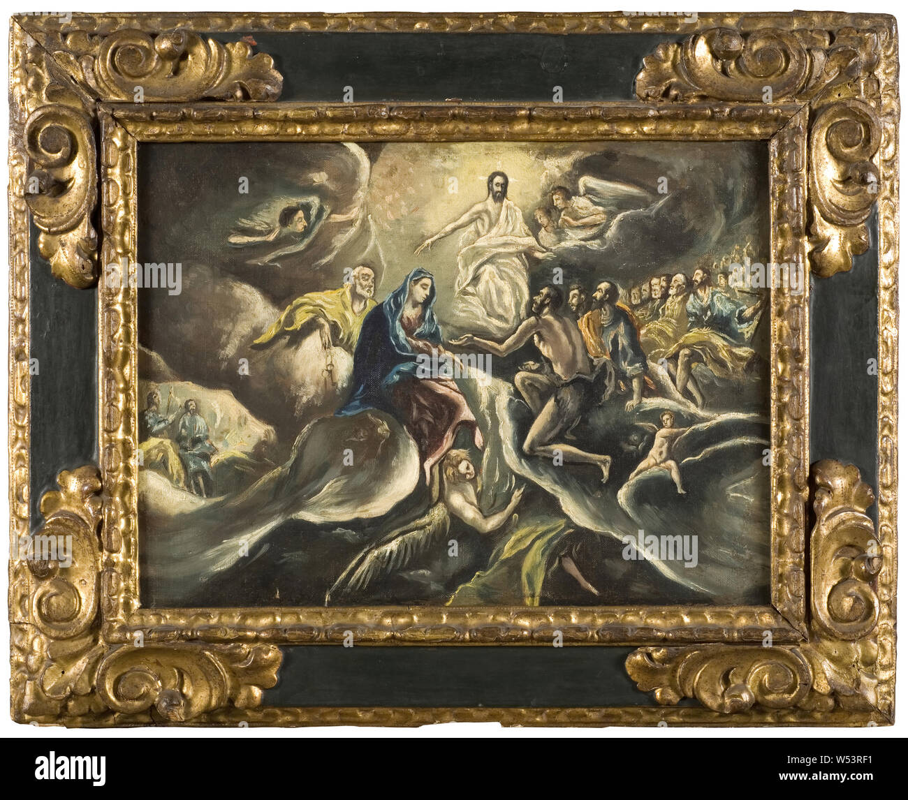 Dopo El Greco, (1541-1614), il Conte Orgaz " funerale, olio su tela, Altezza: 32,5 cm (12,7), Larghezza: 44 cm (17.3) Foto Stock