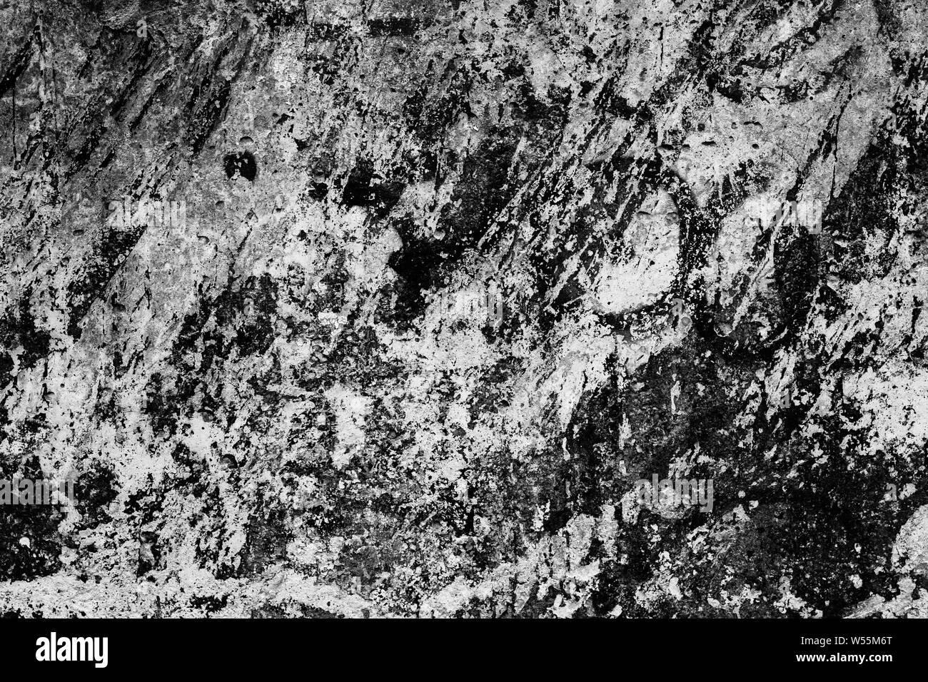 Superficie di nero e di bianco pietra di granito. Texture in marmo. Configurazione astratta su nero e sfondo bianco. Texture nero ardesia scura sullo sfondo di pietra. C Foto Stock