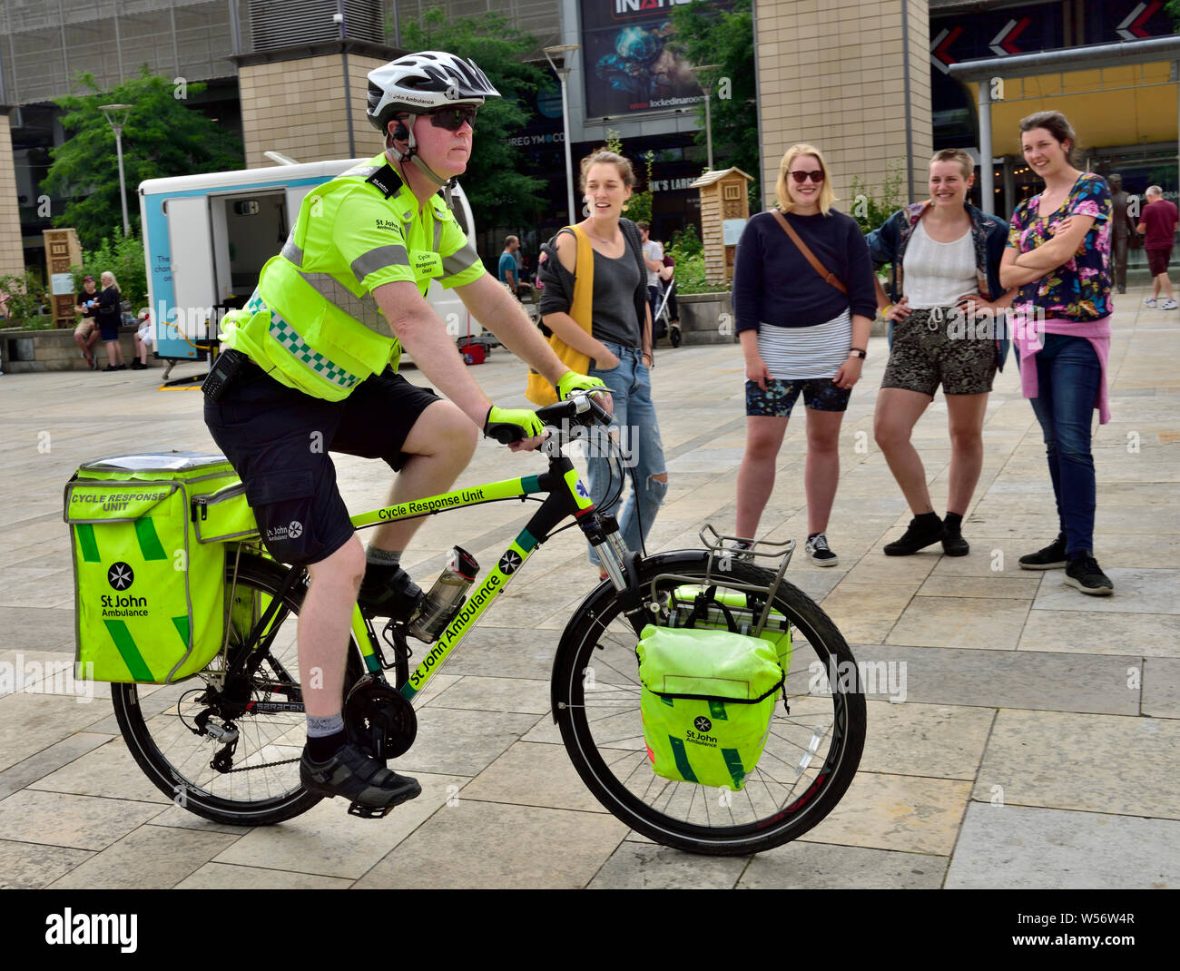 St John Ambulance ciclo unità di risposta, REGNO UNITO Foto Stock