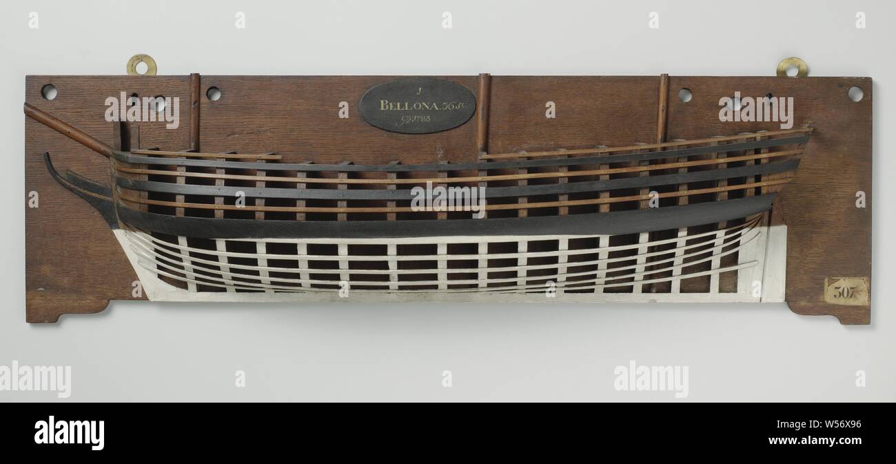 Modello Di Mezza O Di Un 36 Gun Frigate Polychromed Modello Dello Stampo Porto Di Un