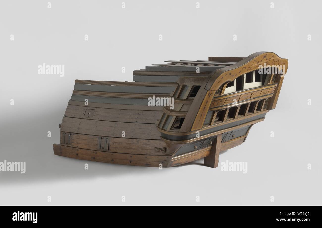 Modello Di Parte Della Poppa Di Una Nave Di Linea La Linea Di Galleggiamento Modello Di