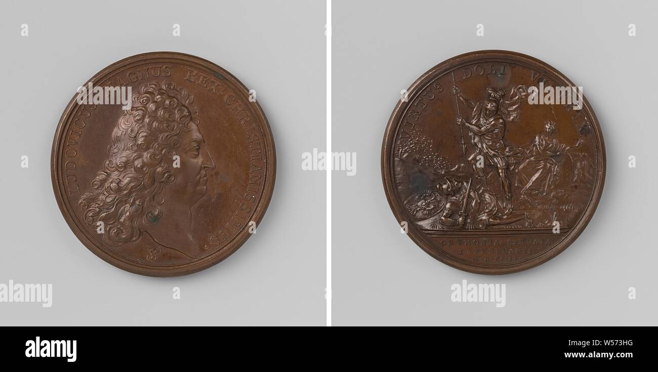 Médaille 1702 Bataille De Cremona - Luigi XIV Bronze - État FDC