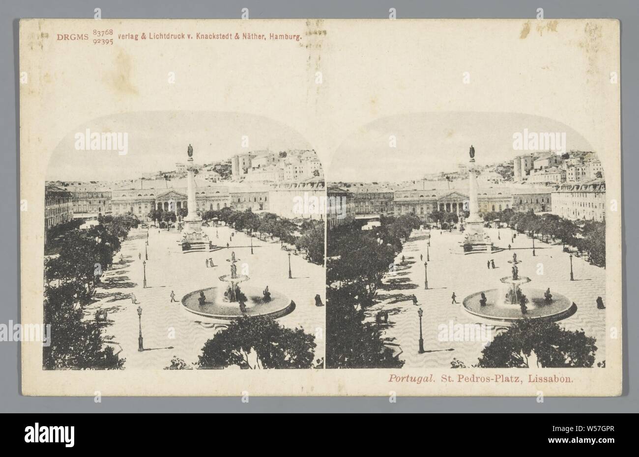 Il Portogallo. San Pedros Platz, Lisbona, Knackstedt & Näther, 1900 - 1940 Foto Stock