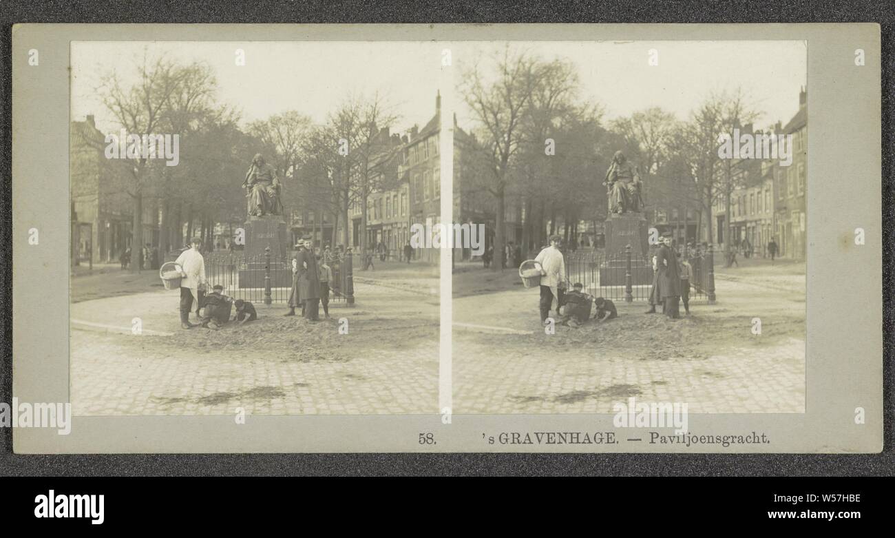 L'Aia.- Paviljoensgracht, anonimo, 1890 - 1910 Foto Stock