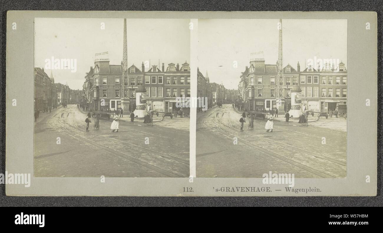 L'Aia.- Wagenplein, anonimo, 1890 - 1910 Foto Stock