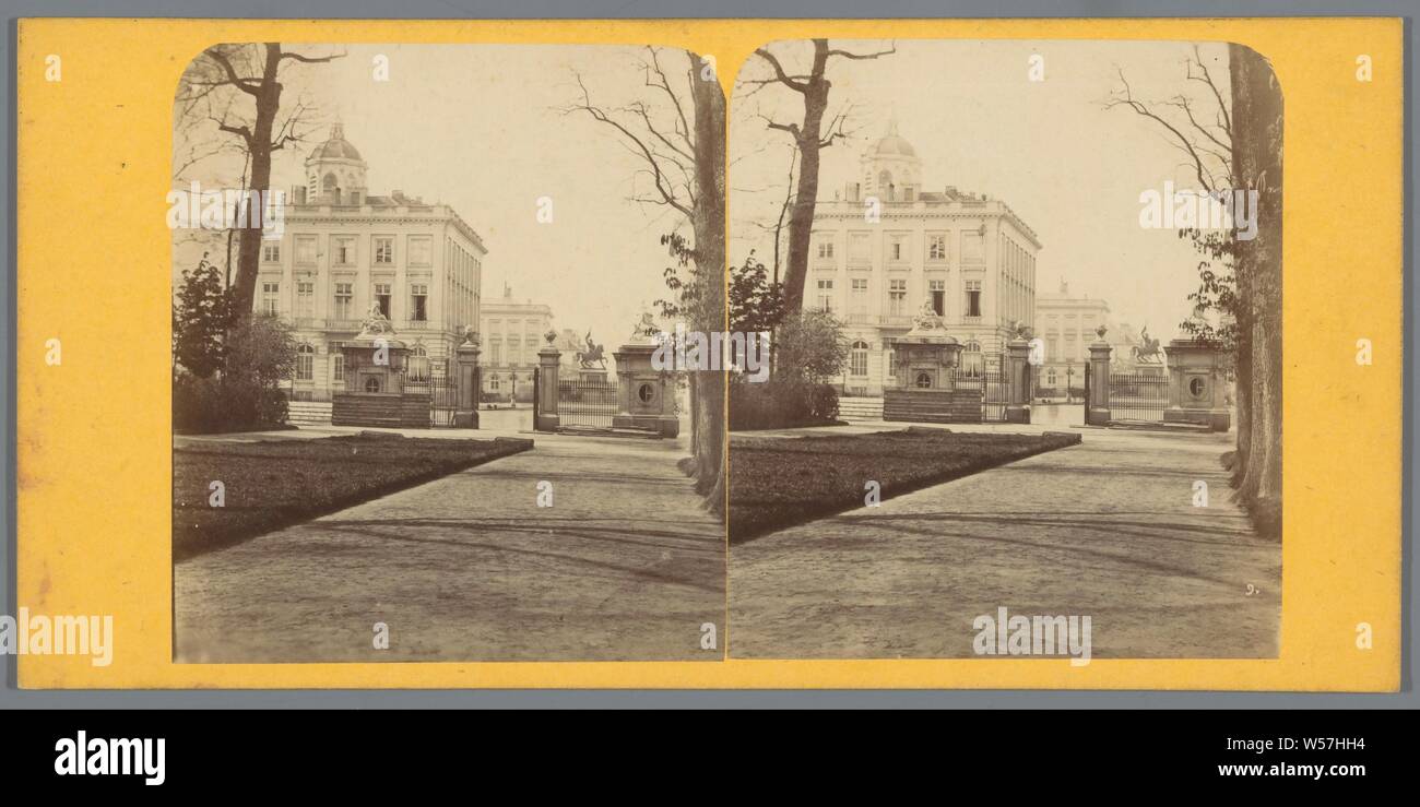 Bruxelles, Le Parc, la griglia e Godefroi, BT (attribuito a), 1860 - 1870 Foto Stock