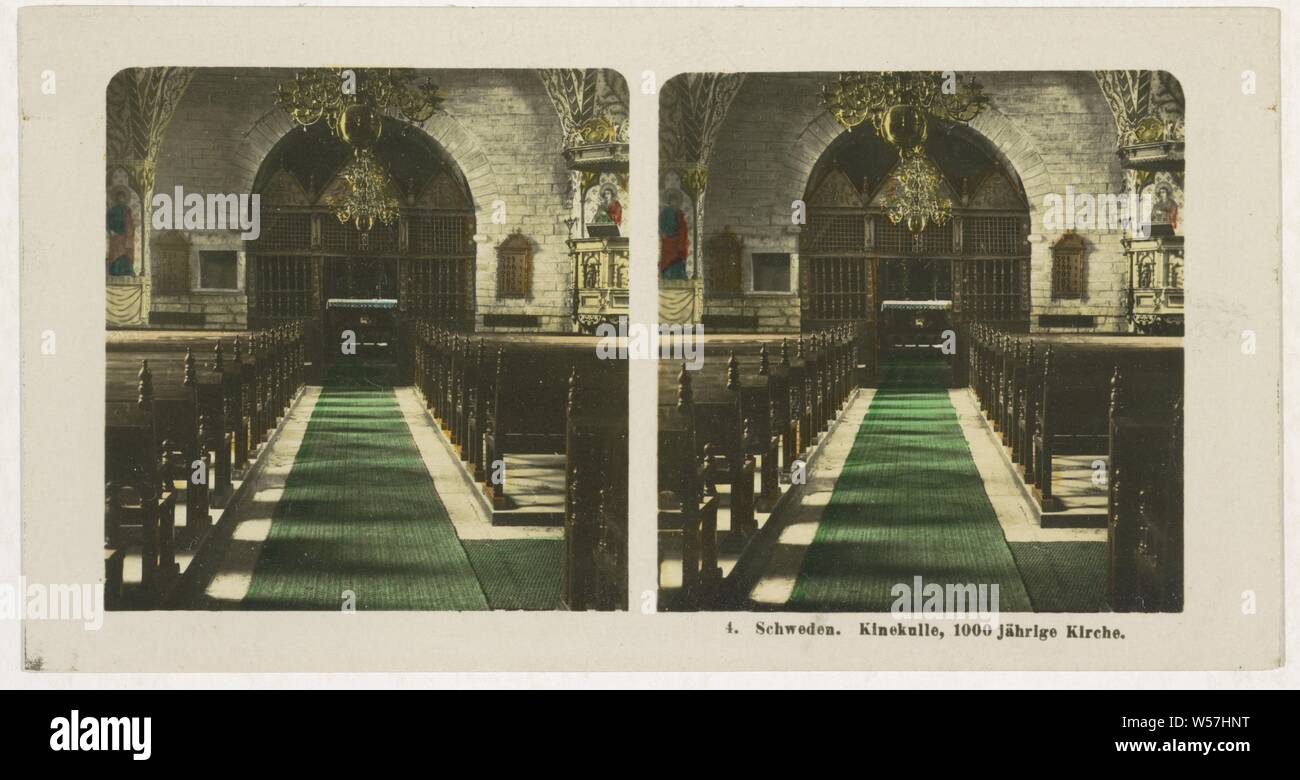 Schweden. Kinekulle. Anno 1000 Kirche, anonimo, 1900 - 1940 Foto Stock
