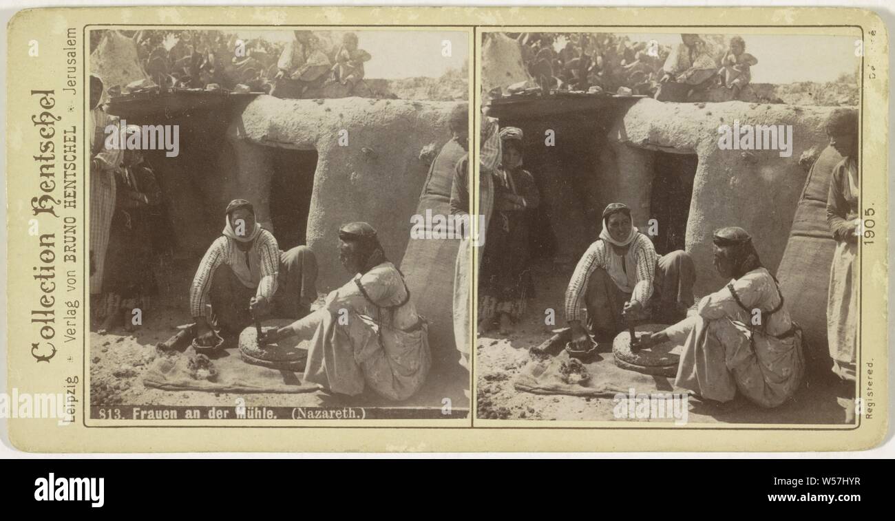 Frauen an der Muhle. (Nazaret), Bruno Hentschel, 1905 Foto Stock