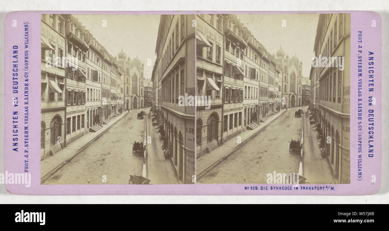 La Sinagoga a Francoforte a/M, la Sinagoga (come un edificio e luogo di culto della religione ebraica), Frankfurt am Main, Johann Friedrich Stiehm, 1860 - 1890 Foto Stock