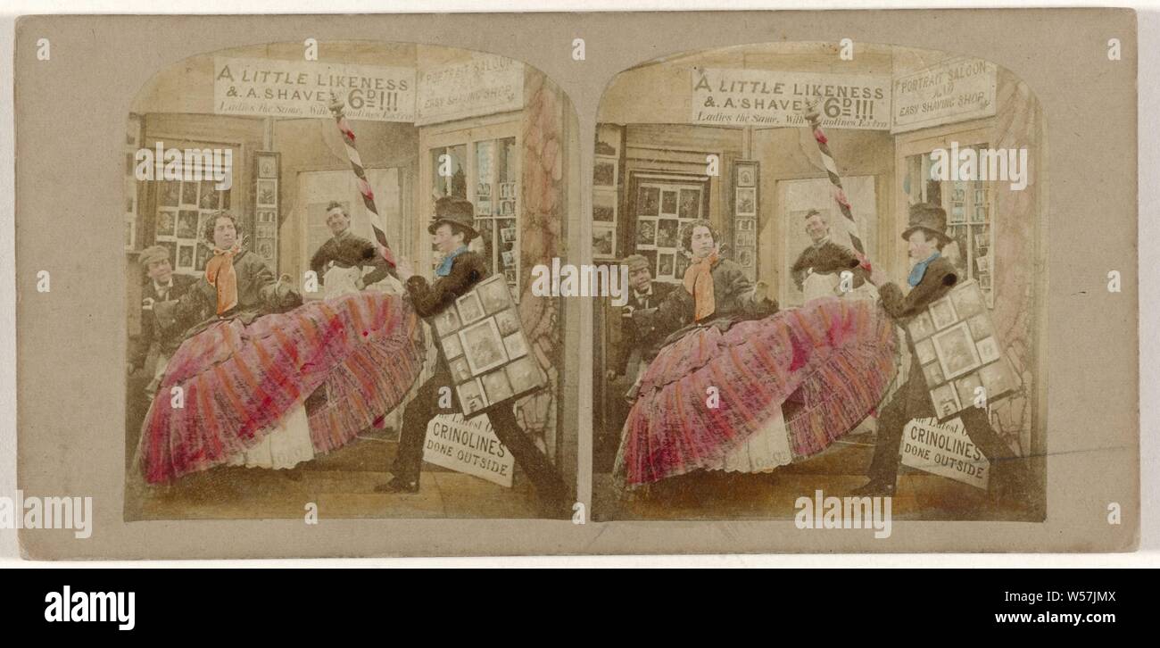 I pericoli e perplessità di crinolina, anonimo, 1861 Foto Stock
