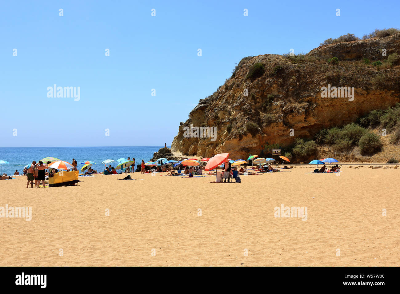 Peneco beach in Albufeira Foto Stock