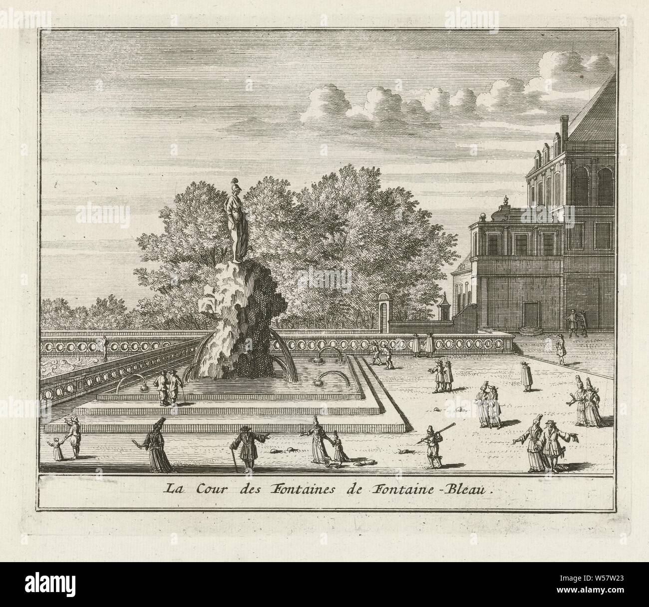 Fontainebleau la cour des fontaines de fontaine bleau immagini e fotografie stock ad alta