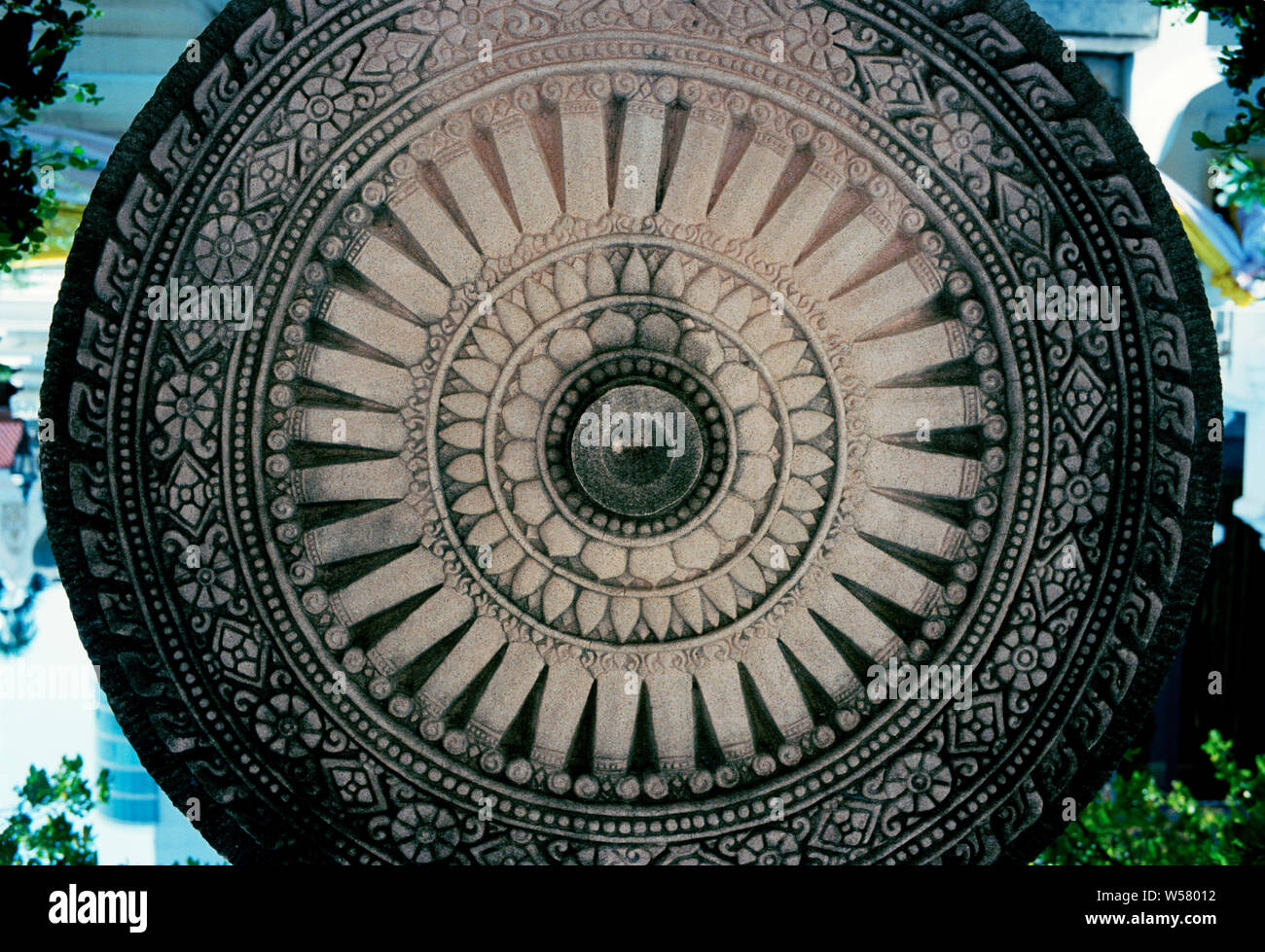 Wat Pathum Wanaram a Bangkok in Tailandia in Asia del sud-est in Estremo Oriente. Abstract Foto Stock