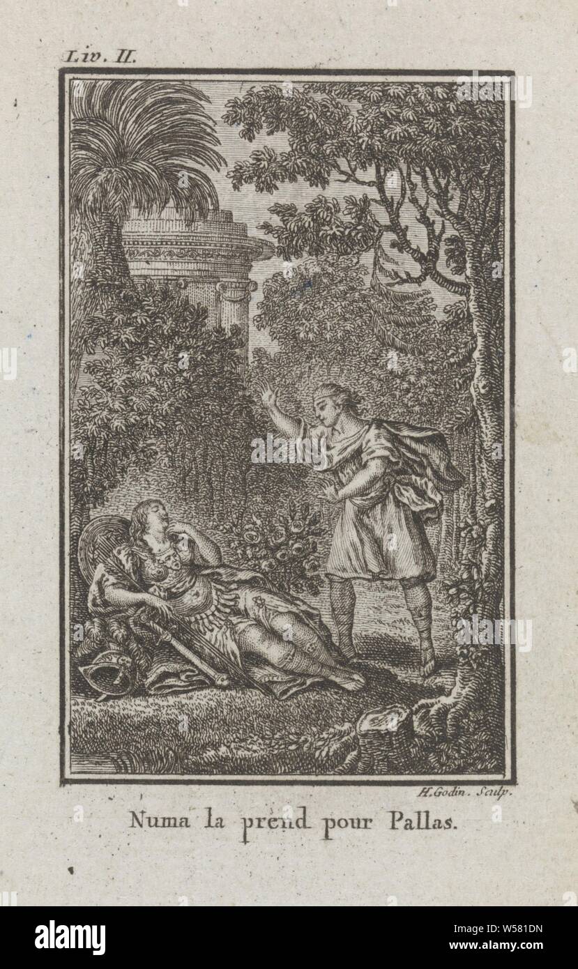 Incontra Numa Hersilia, Numa trova il sonno uno dietro il Tempio di Minerva Hersilia. Francese con una didascalia., maschio personaggi letterari (con il nome), (storia di) Minerva (Pallas, Athena), femmina personaggi letterari (con il nome), tempio, santuario, religione romana, Henri-Joseph Godin (menzionato in oggetto), 1790, carta, tipografia, w 136 mm × h 75 mm Foto Stock Incontra Numa Hersilia, Numa trova il sonno uno dietro il Tempio di Minerva Hersilia. Francese con una didascalia., maschio personaggi letterari (con il nome), (storia di) Minerva (Pallas, Athena), femmina personaggi letterari (con il nome), tempio, santuario, religione romana, Henri-Joseph Godin (menzionato in oggetto), 1790, carta, tipografia, w 136 mm × h 75 mm Foto Stock