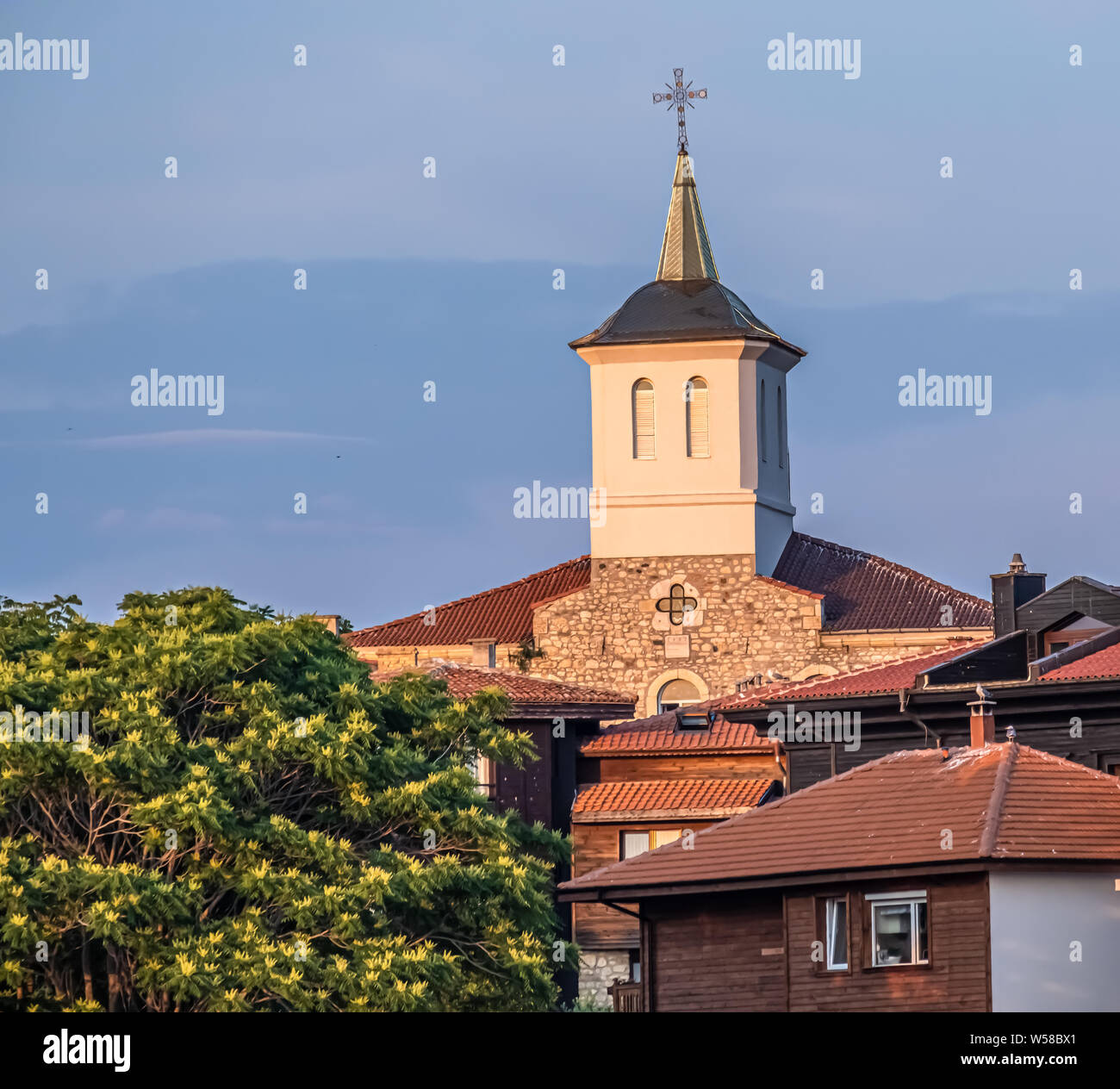 Nessebar (Nesebar), Provincia di Burgas, nella Bulgaria costa del Mar Nero. Foto Stock