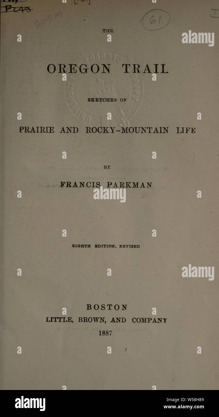 Francia e Inghilterra in Nord America : Parkman, Francesco, 1823-1893 Foto Stock